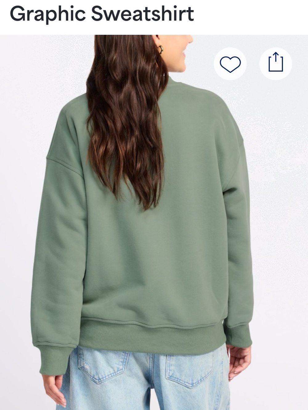 Gilli Sage Green Crewneck Sweatshirt with Colorful Boot Graphic - Picture 3 of 4